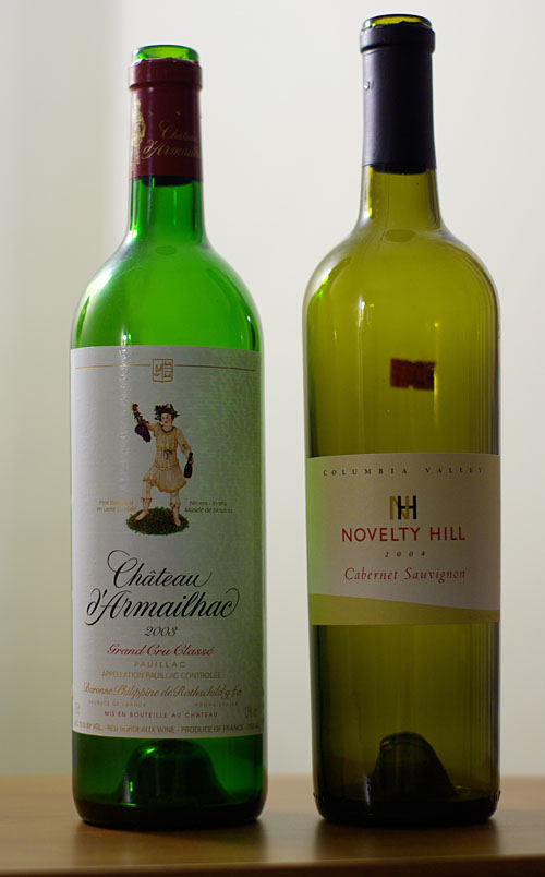 Chateau d’Armailhac 2003, Novelty Hill – Cabernet Sauvignon 2004