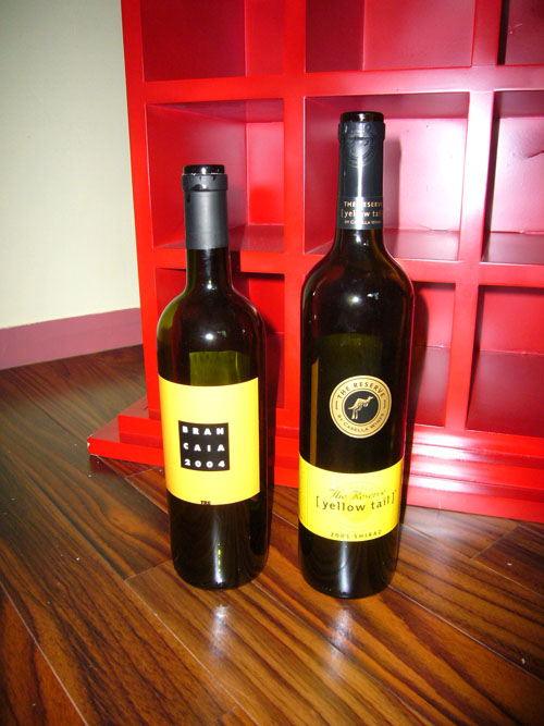 Brancaia – TRE 2004 , Yellow Tail – The Reserve Shiraz 2005, Yellow Tail – Shiraz 2006, Joel Gott – Cab. Sauv. 2005