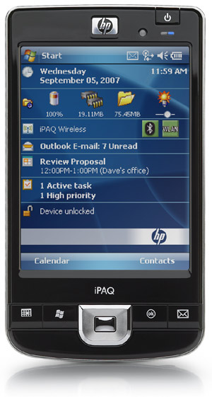 HP, 윈도 모바일6.0 기반 클래식 PDA,  iPaq 220/110 출시